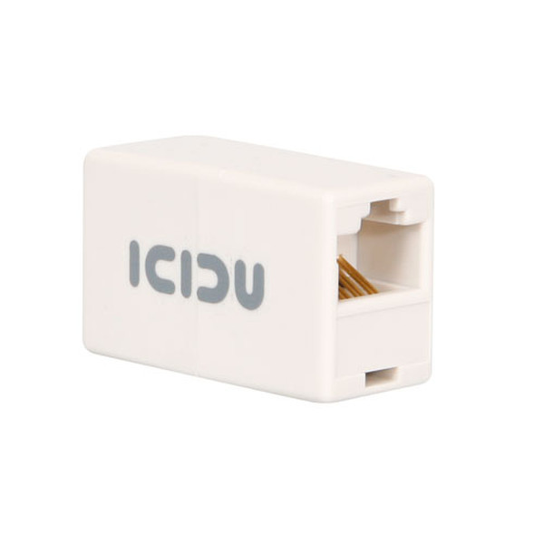ICIDU CAT5 RJ45 Coupler White cable interface/gender adapter