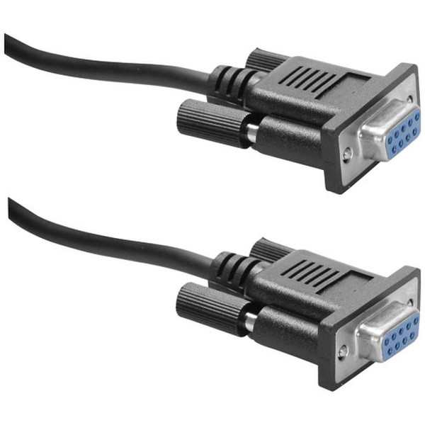 ICIDU Serial Null Modem Cable, Black, 1,8m 1.8м Черный сетевой кабель