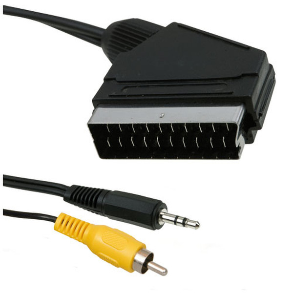 ICIDU Composite Audio / Video Cable, 5m 5m SCART (21-pin) Schwarz