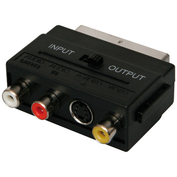 ICIDU Scart Audio / Video Adapter In / Out m S-video + 3x m RCA SCART Черный кабельный разъем/переходник