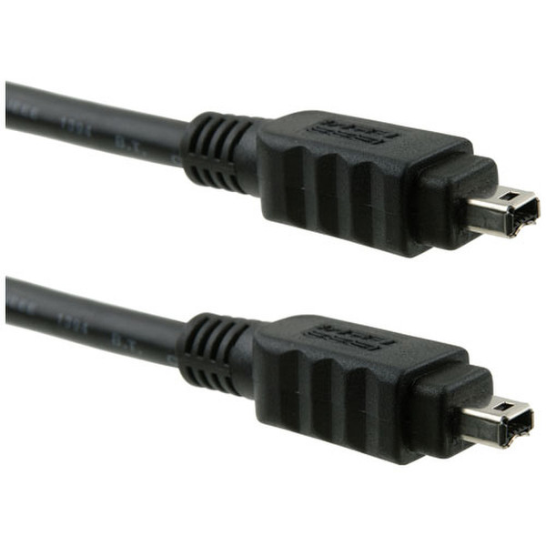 ICIDU FireWire 4-4 Cable, 3m 3m Schwarz Firewire-Kabel