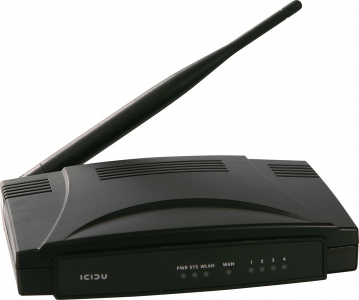 ICIDU 11G Wireless Broadband Router Schwarz WLAN-Router