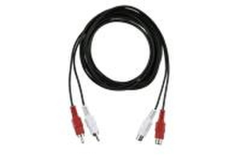 Digiconnect Audio Extension Cable RCA 3m 3m 2 x RCA Schwarz Audio-Kabel