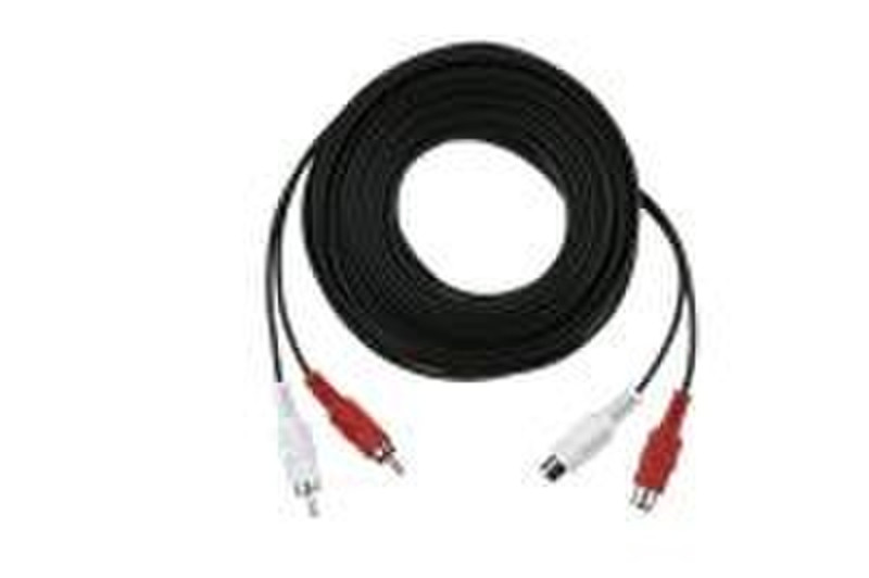 Digiconnect Audio Extension Cable RCA 10m 10m 2 x RCA Black audio cable