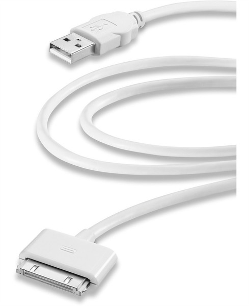 Cellularline USB-DOCK CABLE for iPad 3м USB A Apple 30-p Белый кабель USB