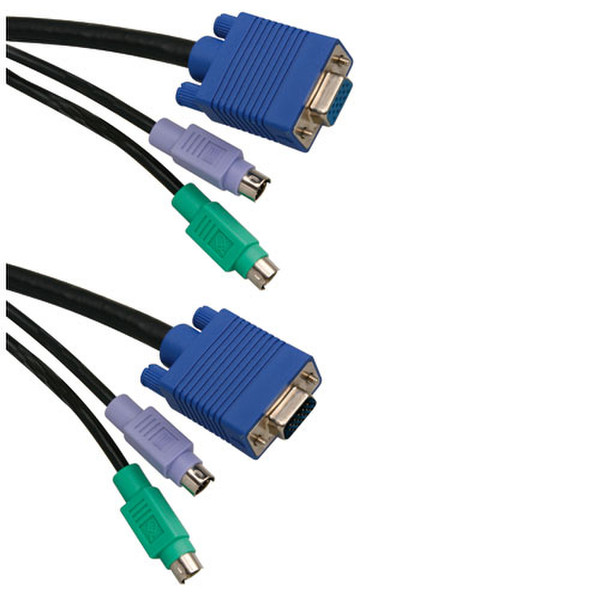 ICIDU KVM Switch Cable 1,8m 1.8m Schwarz Tastatur/Video/Maus (KVM)-Kabel