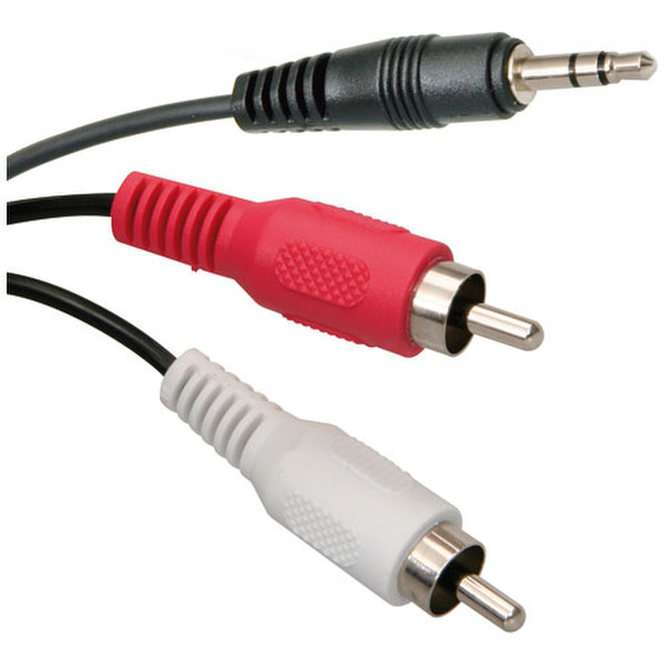ICIDU Mini-Jack / RCA Audio Cable, 2m 2m 2 x RCA Schwarz Audio-Kabel