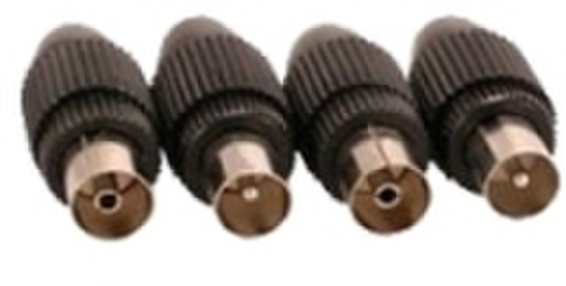 Digiconnect Coax Cable Plugs Black 2xRCA 2xRCA Schwarz Kabelschnittstellen-/adapter