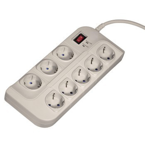 Hama Protection 8AC outlet(s) 230V 1.5m White surge protector