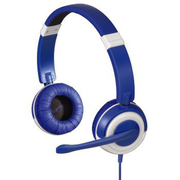Hama Dispersion Binaural Kopfband Blau Headset