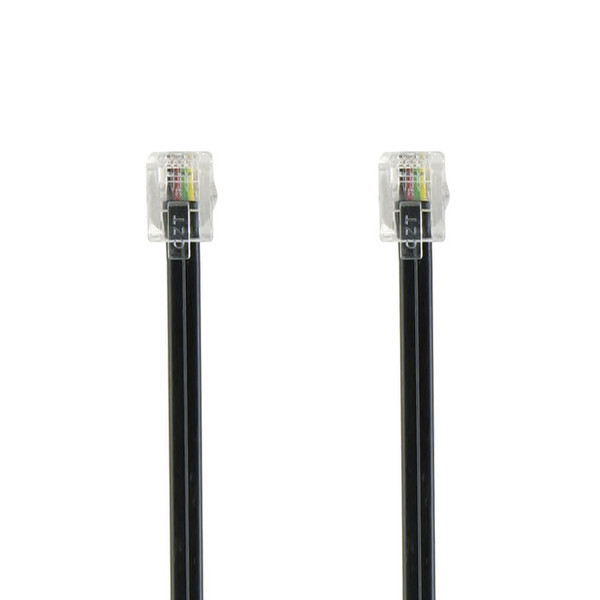 Bandridge RJ-11 5m 5m Black telephony cable