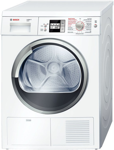 Bosch WTS86515 Отдельностоящий Фронтальная загрузка 8кг B Белый сушилка для белья