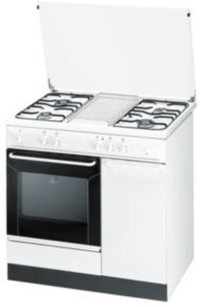 Indesit K9G21S(W)/I Freestanding Gas hob White cooker