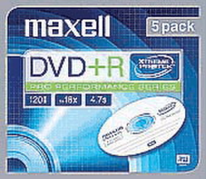 Maxell DVD+R 4.7GB For Data, pack of 5 4.7ГБ DVD+R 5шт