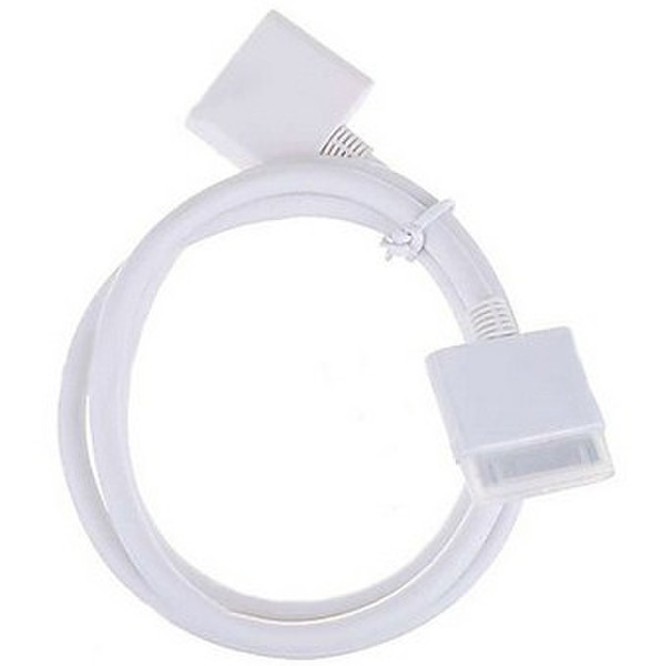 eSTUFF 1 m, Apple 30-pin/Apple 30-pin, M/F 1м Apple 30-pin Apple 30-pin Белый дата-кабель мобильных телефонов