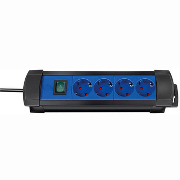Hama 144689 4AC outlet(s) Black,Blue surge protector