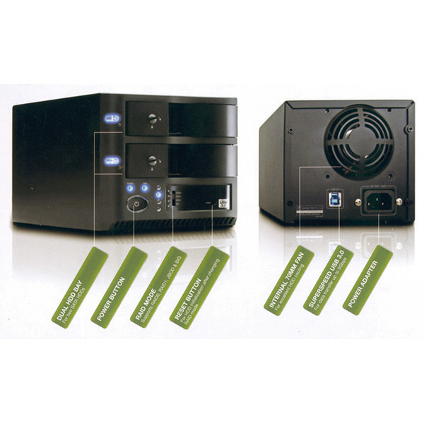 Rotronic Type 3.5 SATA HDD Enclosure with USB 3.0, RAID, 2-bay