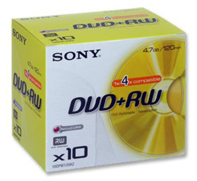 Sony DVD+RW 4.7GB 4x JC (10) 4.7GB DVD+RW 10pc(s)