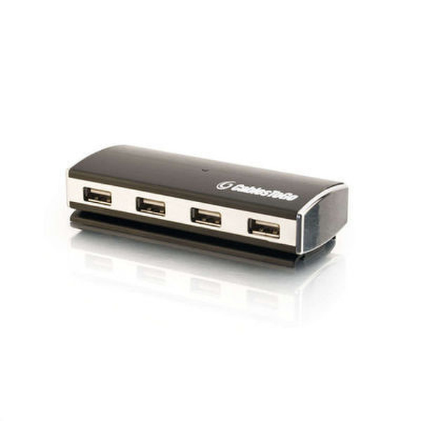 C2G 7 x USB 2.0 480Мбит/с Черный, Cеребряный хаб-разветвитель