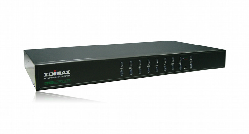 Edimax EK-08RE Rack mount KVM Switch Tastatur/Video/Maus (KVM)-Switch