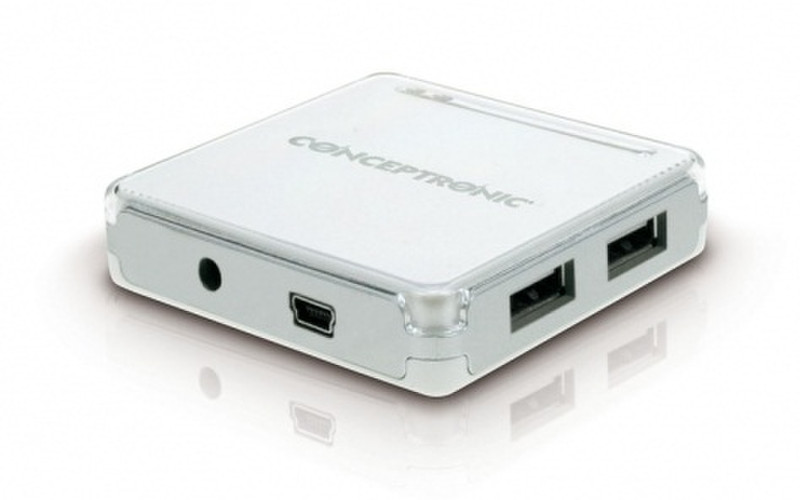 Conceptronic C7USB2W 480Мбит/с Белый хаб-разветвитель