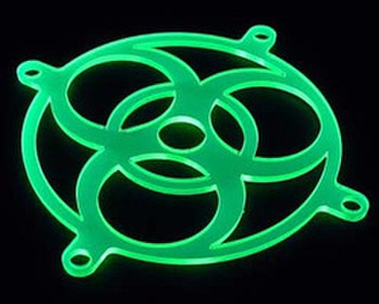 Bitspower 80MM LASER CUT UV-Reactive FAN Grill Biohazard