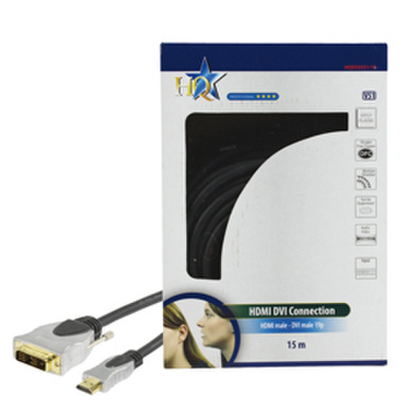 HQ SS5551/15 15м HDMI DVI-D Черный