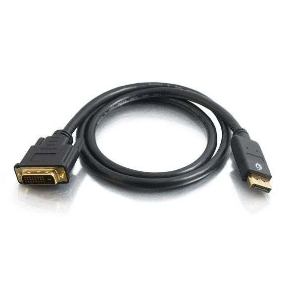 C2G 1.0m DisplayPort / DVI-D 1m DisplayPort DVI-D Schwarz Videokabel-Adapter