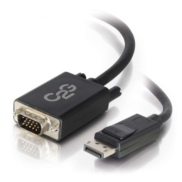 C2G 2.0m DisplayPort / HD15 VGA 2m DisplayPort VGA (D-Sub) Schwarz Videokabel-Adapter