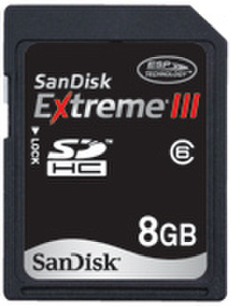 Sandisk Extreme III SDHC 8GB 8GB SDHC Speicherkarte