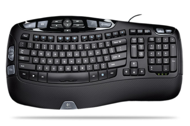 Logitech Wave Keyboard RF Wireless QWERTY Schwarz Tastatur