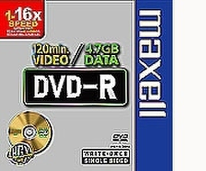 Maxell DVD-R 4.7GB 16x Data/Video - 5 Pack 4.7GB DVD-R 5pc(s)