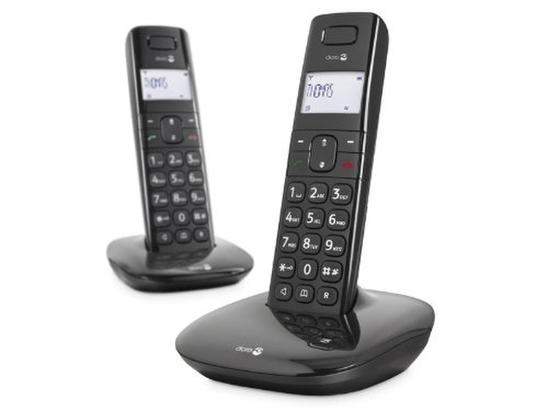 Doro Comfort 1010 duo DECT телефон Идентификация абонента (Caller ID) Черный