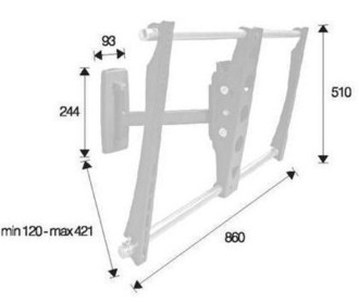 Nilox AMOM06126 Flat Panel Wandhalter