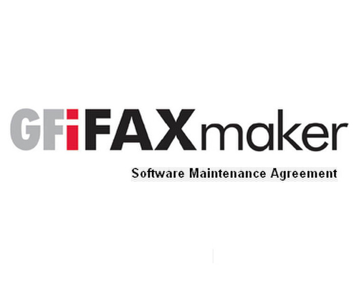 GFI FAXmaker v.14 Software Maintenance Agreement, 500 user, 1 Year