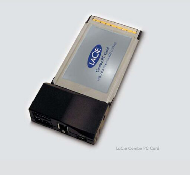 LaCie MOBILITY COMBO PCCARD USB2.0&FW/2 USB2.0 PORT/1 FW400/1 I-LINK interface cards/adapter