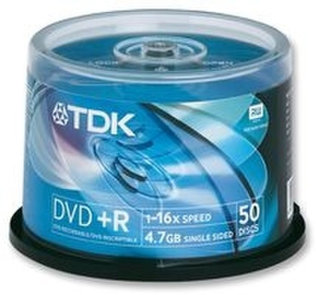 TDK DVD+R 16x 50pack Spindle 4.7ГБ DVD+R 50шт