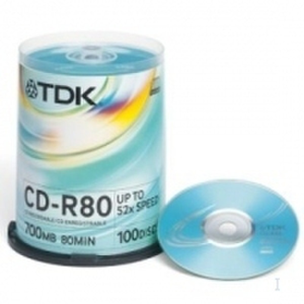TDK CDR 52x 100pc Cakebox CD-R 700MB 100pc(s)