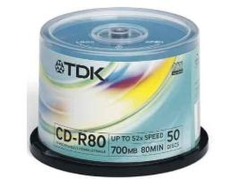 TDK CDR 52x 50pc Cakebox CD-R 700MB 50pc(s)