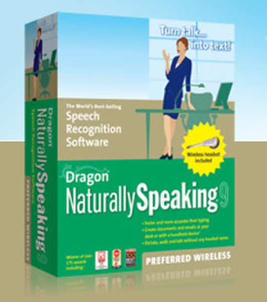 Nuance Dragon NaturallySpeaking DragonNaturallySpeaking PREFERRED 9.0 WIRELESS/NON