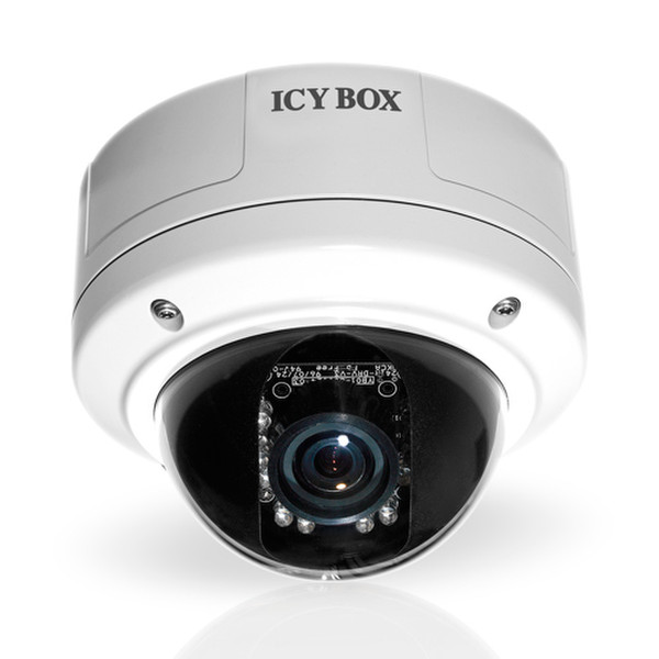 ICY BOX IB-CAM-V2211E IP security camera Outdoor Dome Black,White