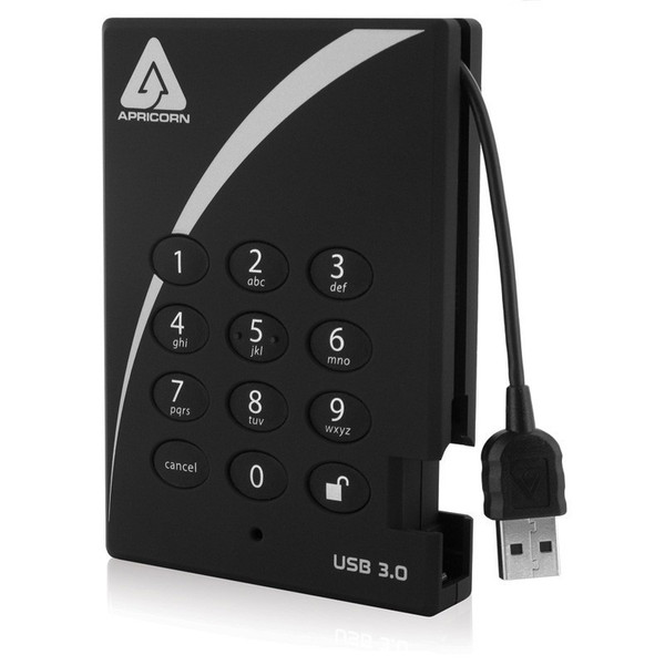 Apricorn Aegis Padlock USB 3.0 1000GB 1000GB Schwarz