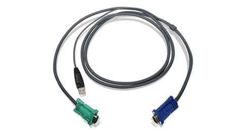 iogear G2L5202U 1.8m Black KVM cable