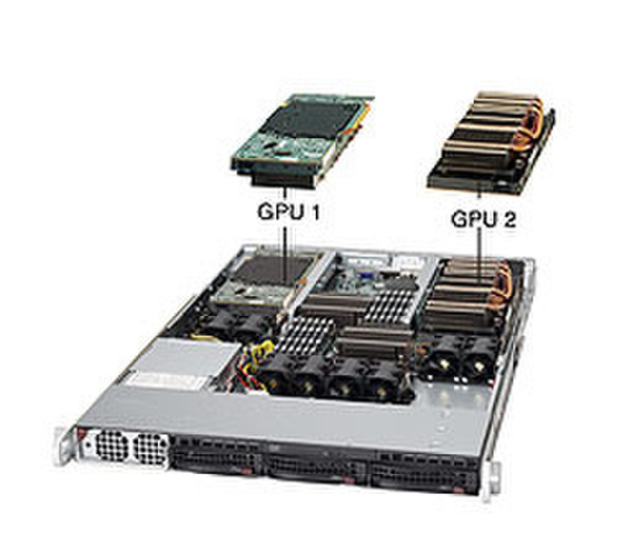 Supermicro SuperServer 6016GT-TF-FM275 Intel 5520 1U Черный