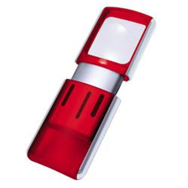 Wedo Rectangle Magnifier with LED light 3x Красный увеличительное стекло