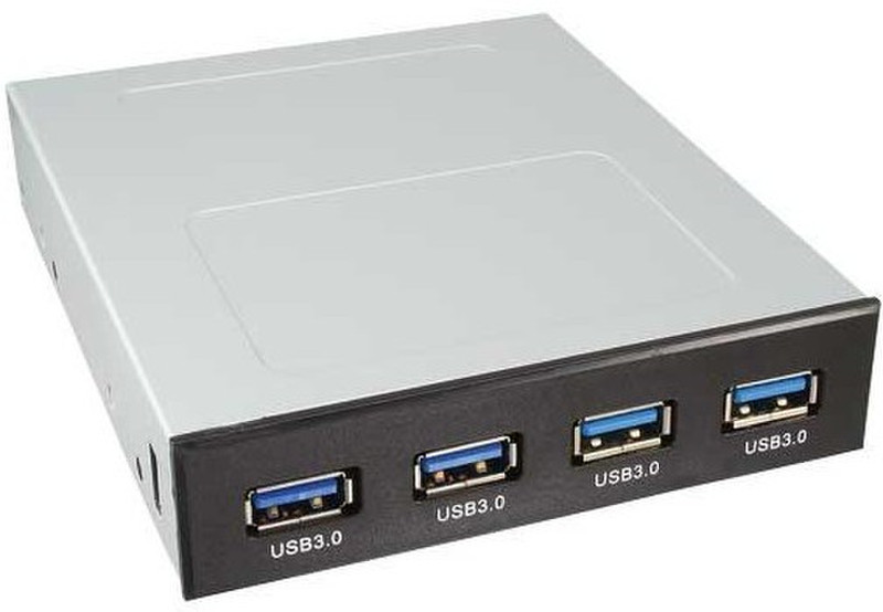 InLine 33394L 3.5" I/O ports panel Black drive bay panel
