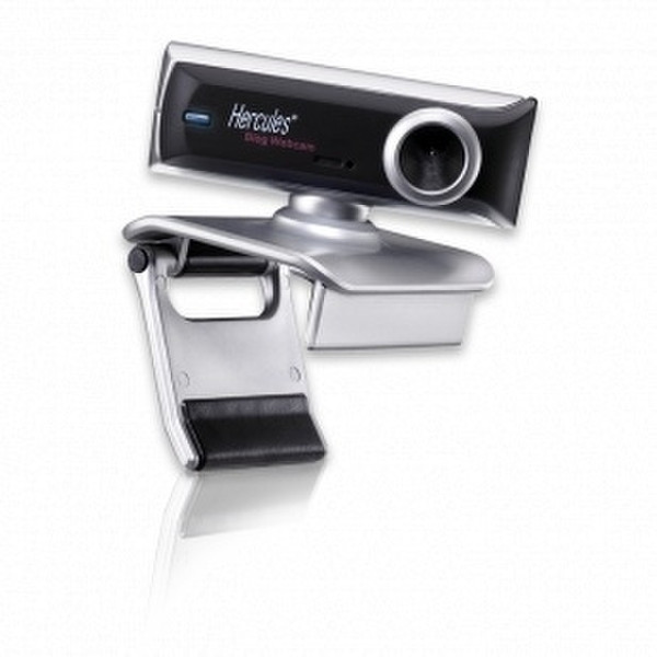 Hercules Blog Webcam 1.3MP 640 x 480Pixel USB Schwarz, Silber Webcam