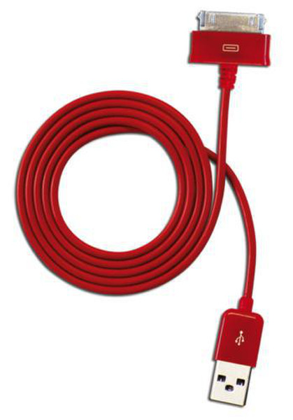 Tecnoware 2m USB A - Dock 2m USB A Dock Red mobile phone cable