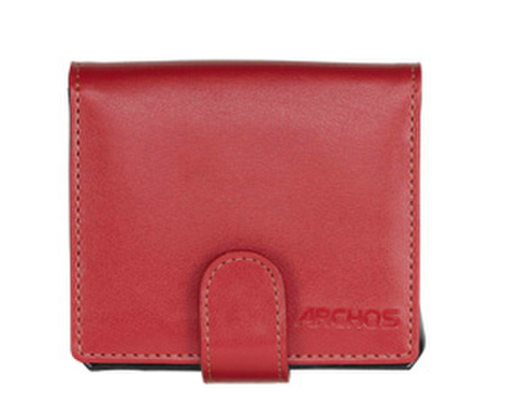 Archos 405 Stand case red imit leather