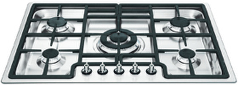 Smeg PGF75F-4 built-in Gas Black,Stainless steel hob